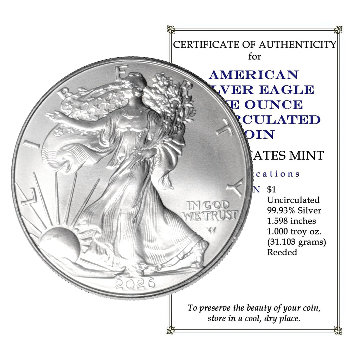 1 oz Silver Eagle Uncirculated X270603
