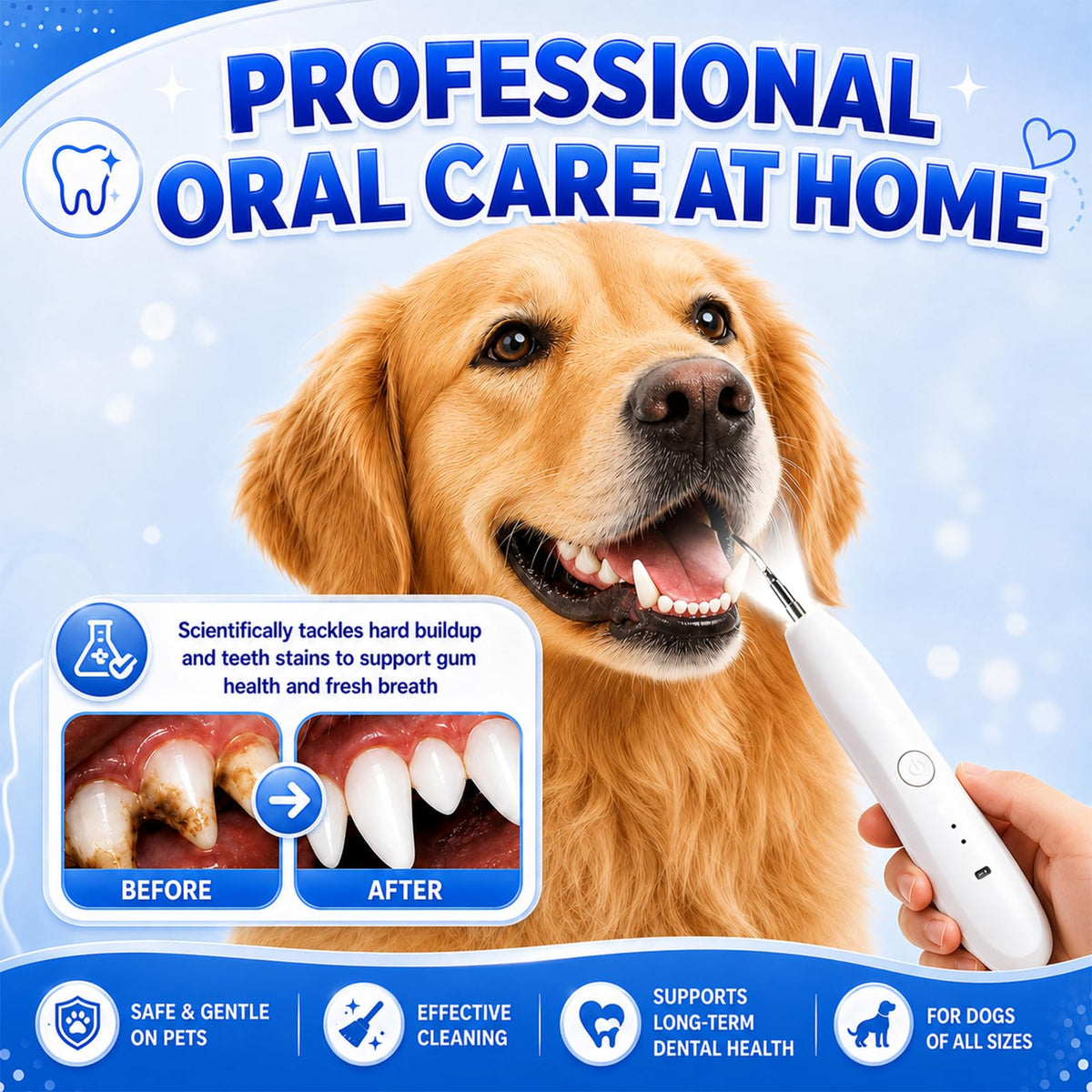 Dog Tartar Ultrasonic Teeth Cleaning Kit S417919