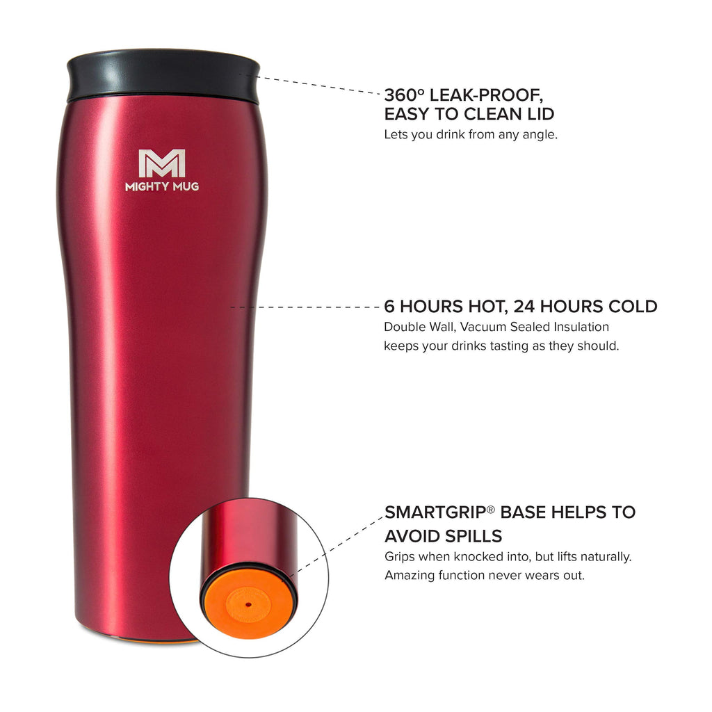 Silver Stainless Steel 16 oz Insulated Travel Mug M16011