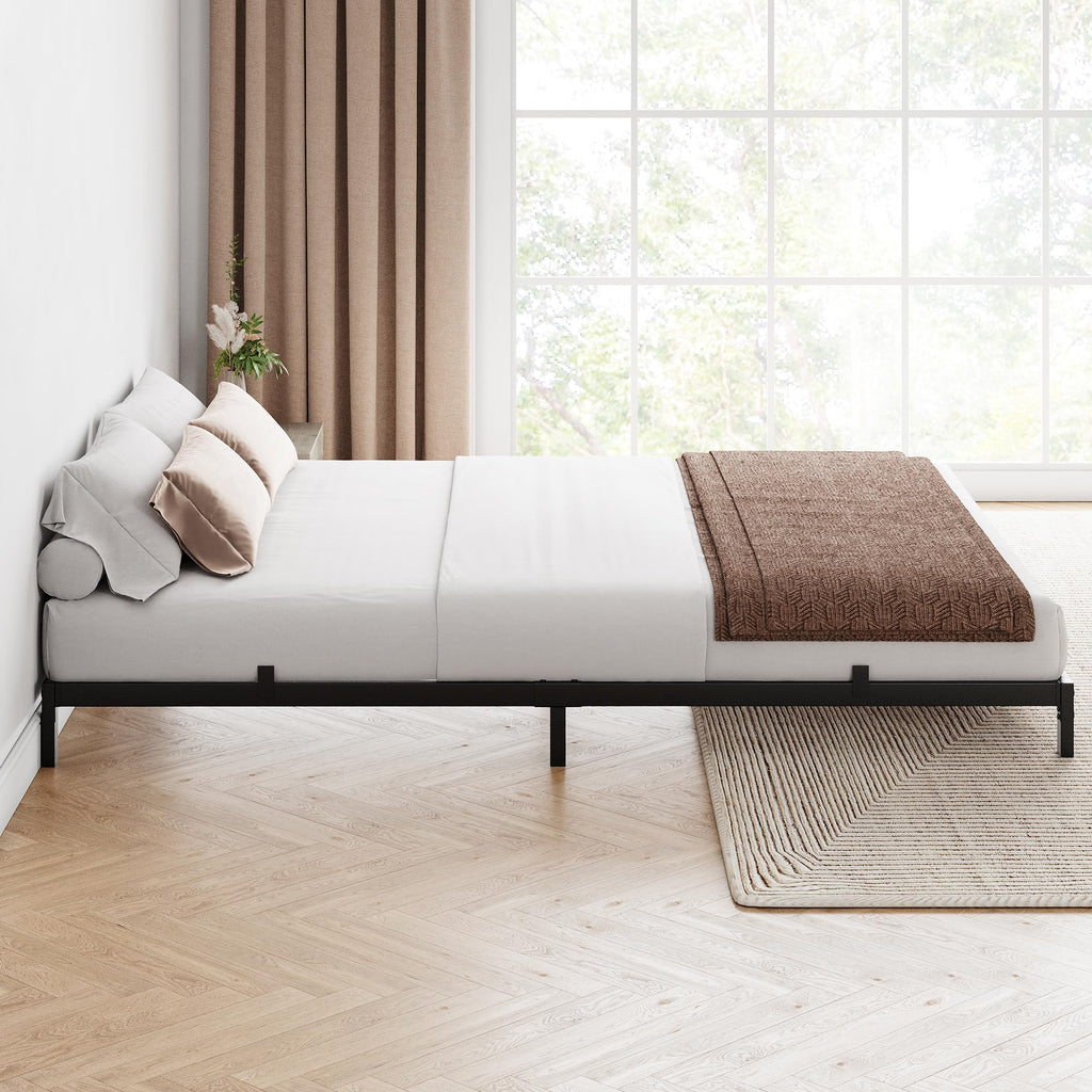 Black Metal Platform Bed Frame J778407