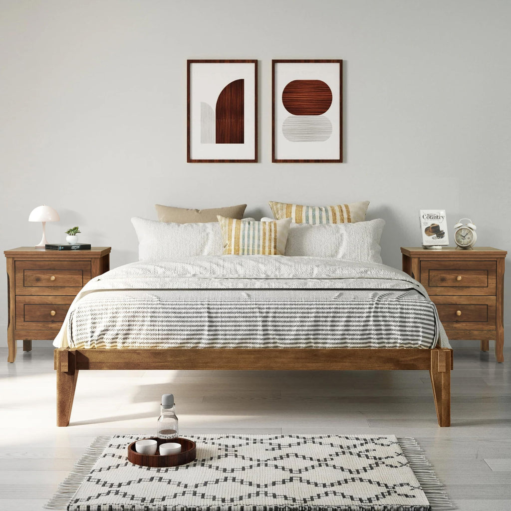 2 Drawer Wood Nightstand Set of 2 W58598