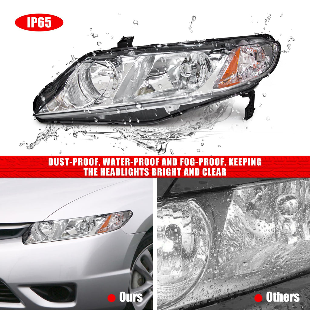 2006-2011 Honda Civic Halogen Headlight U9877
