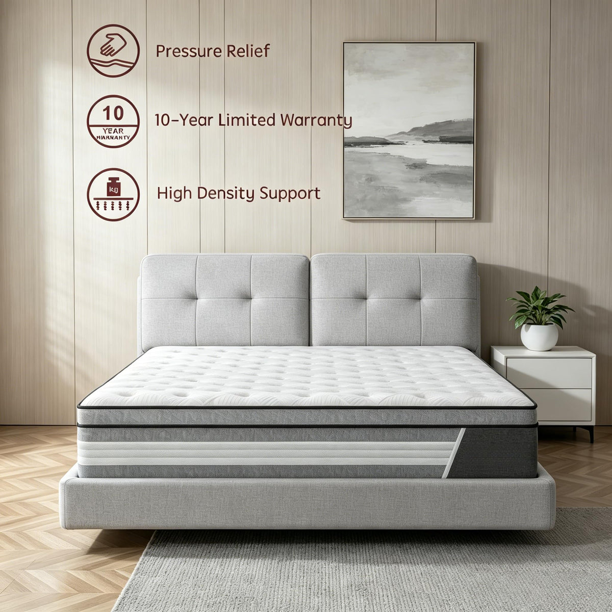 10 Inch Cooling Hybrid Full Mattress S9147