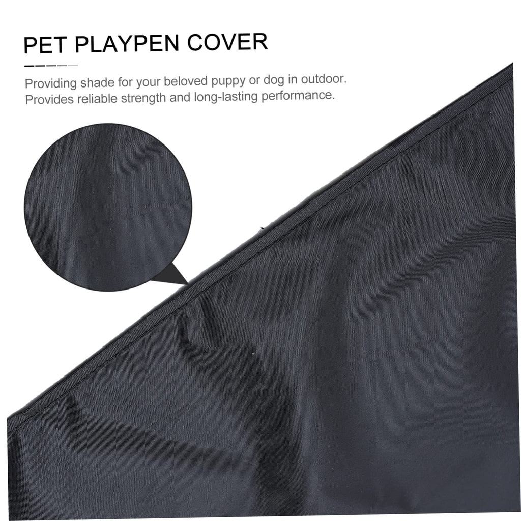 Waterproof Sunproof Dog Playpen Roof Cover 210D Oxford Cloth Black E390533