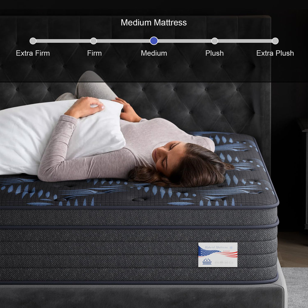 10 Inch Full Medium Firm Hybrid Mattress in a Box F95818