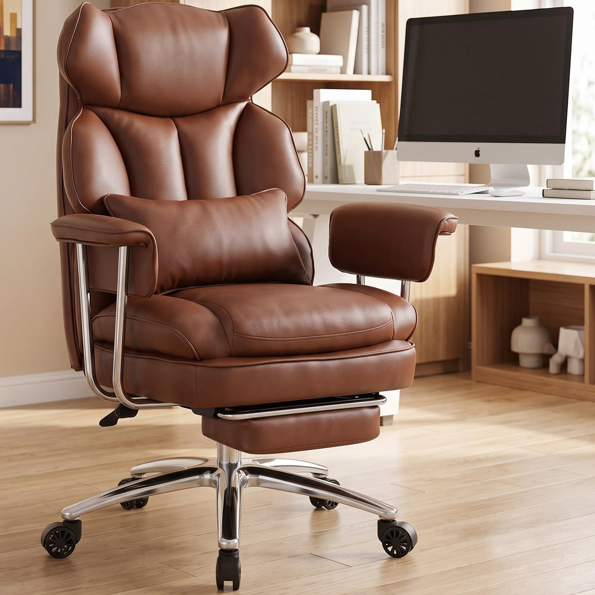 Brown Ergonomic Leather Office Chair P164