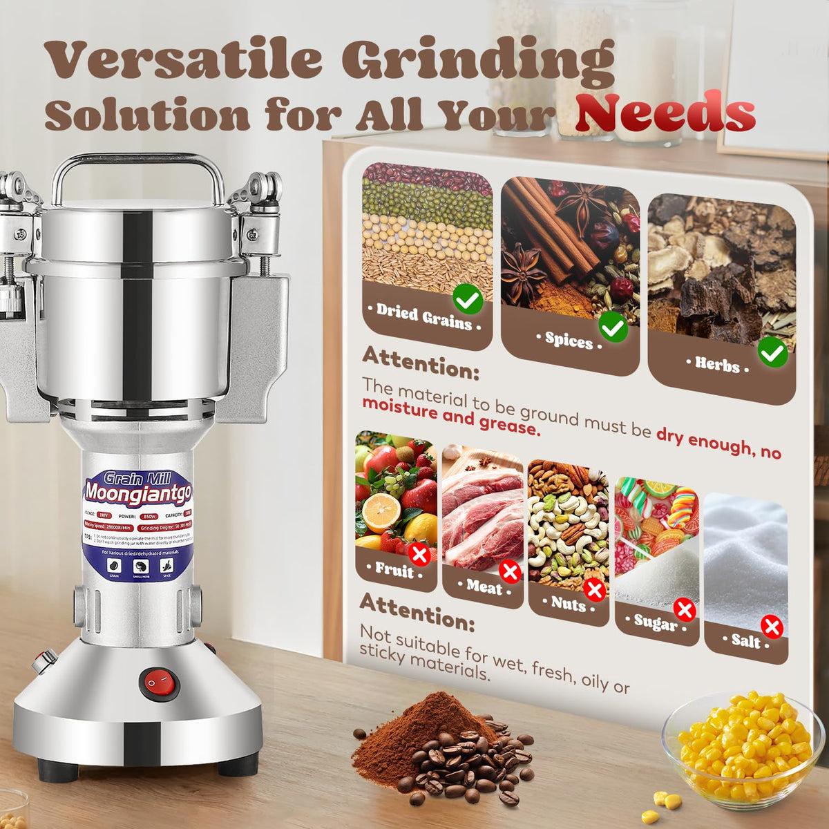 Electric Grain Mill Grinder 150g P176284