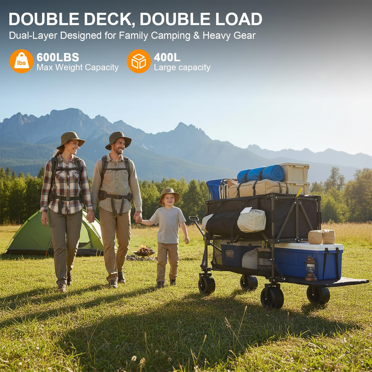 Heavy Duty Collapsible Double Decker Wagon R84981