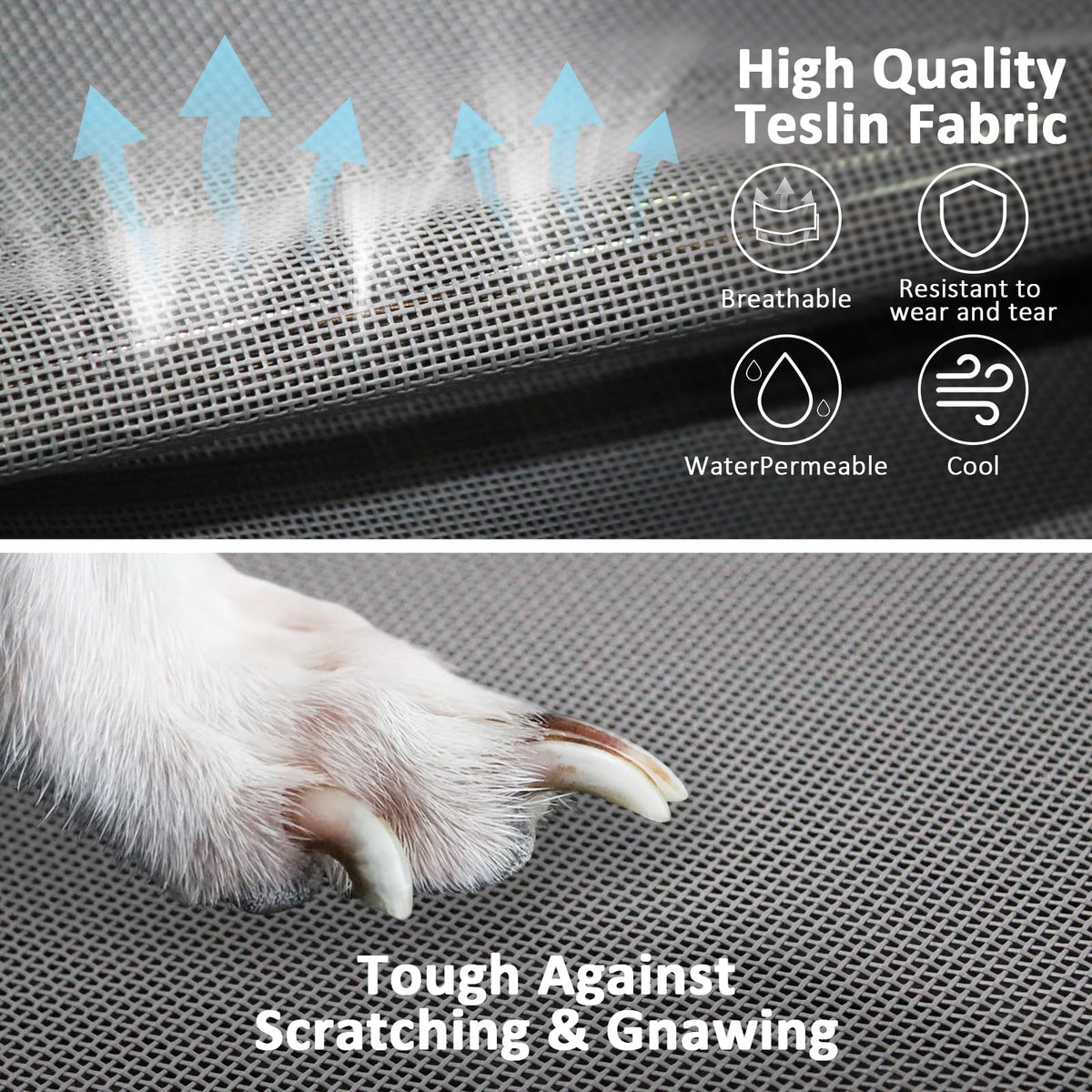Lightweight Elevated Dog Bed with Cooling Fabric N846