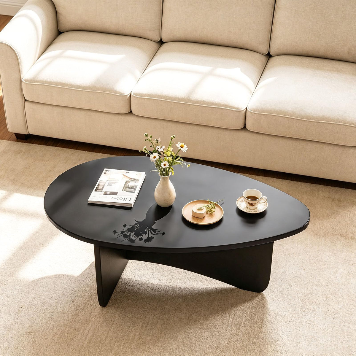 Oval Coffee Table Black L80208