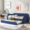 Upholstered Linen Daybed with Trundle N8340