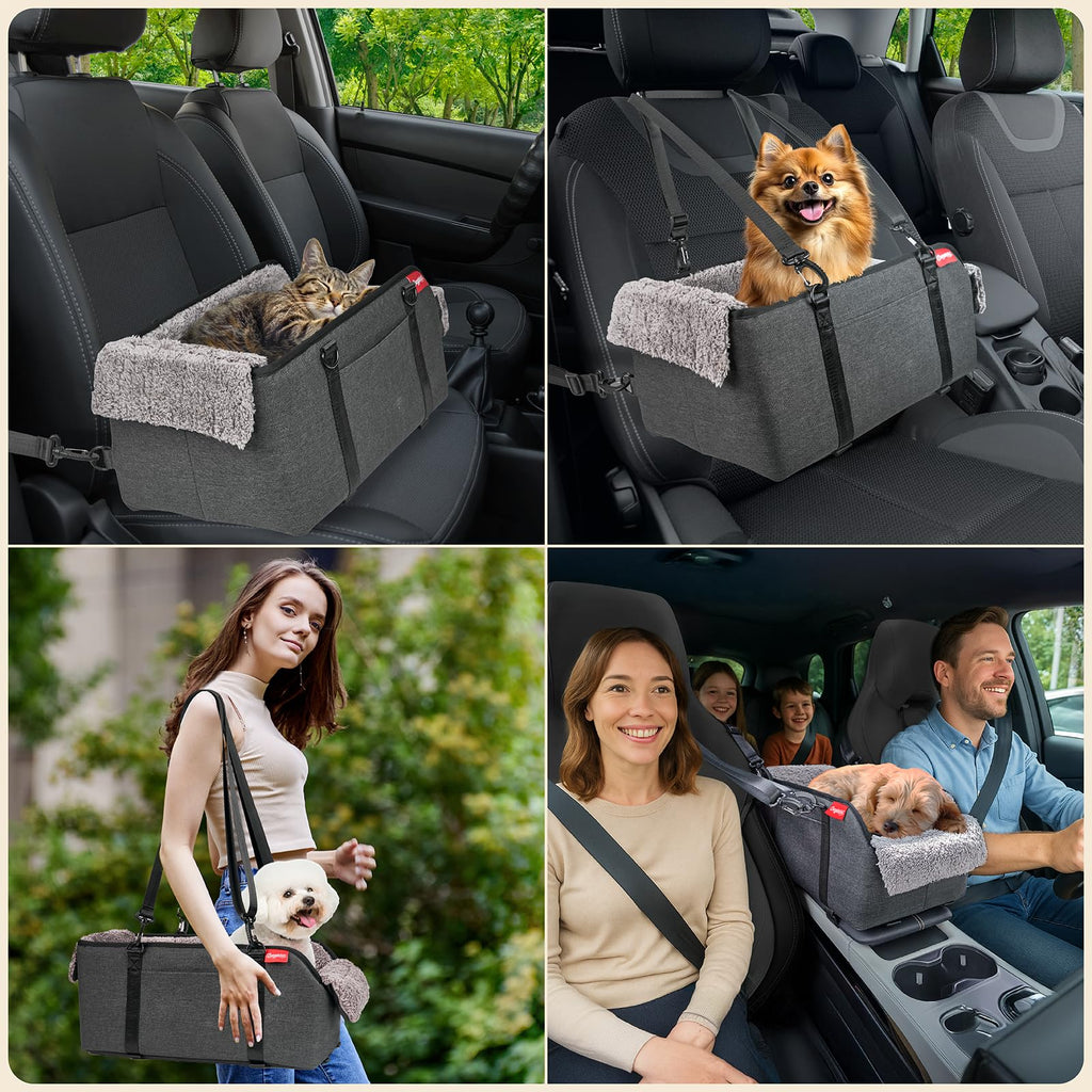 Grey Dog Car Seat F7664