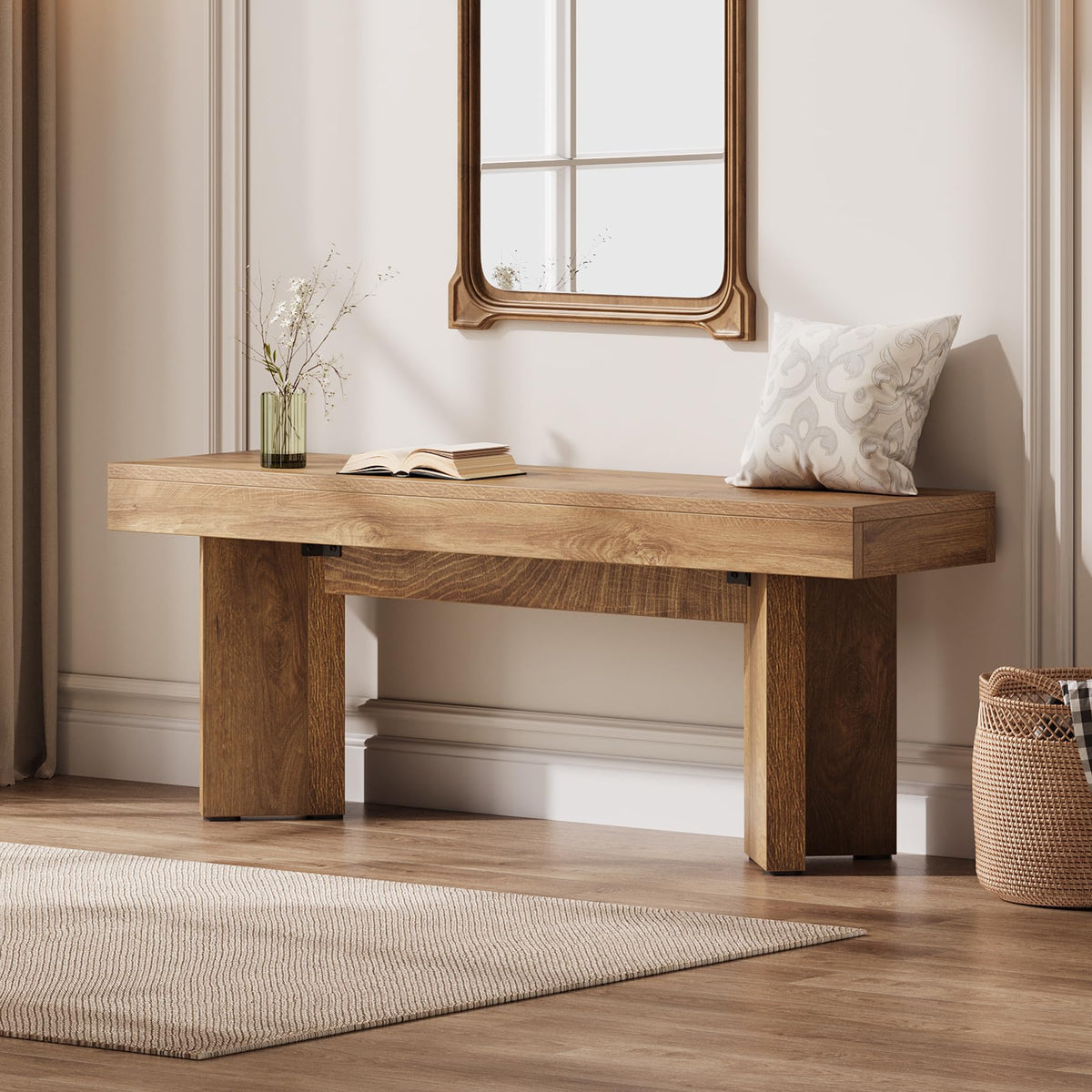 47" Wooden Bench W837589