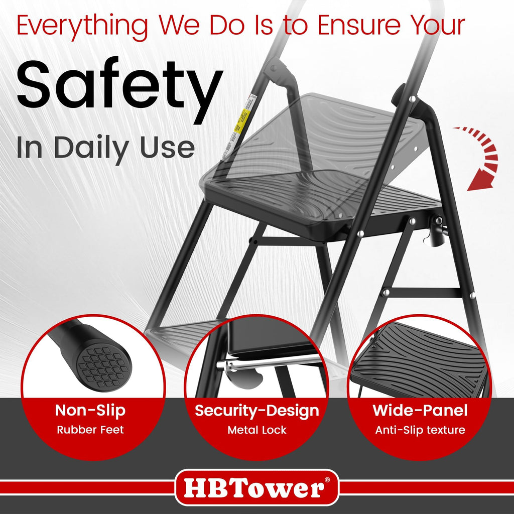 2 Step Ladder with Anti-Slip Pedal T997