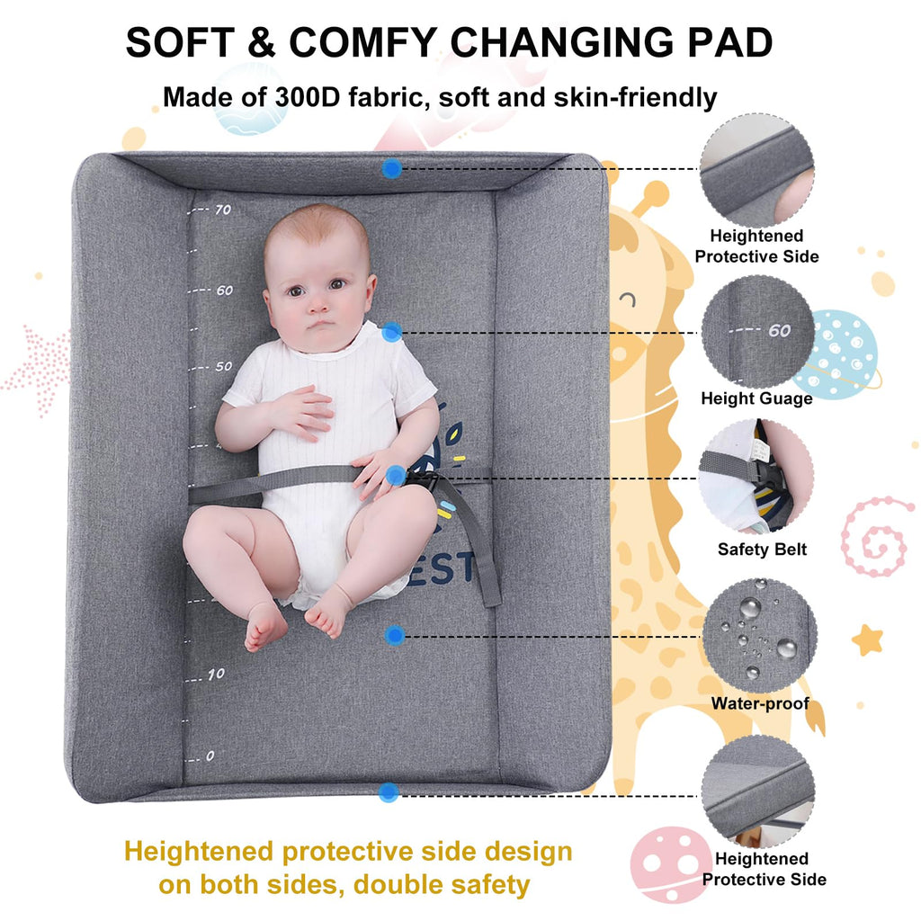 Portable Foldable Baby Changing Station with Wheels M63006