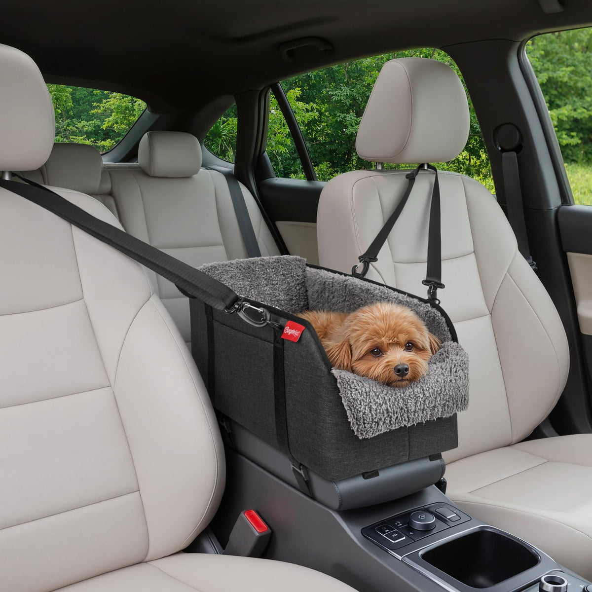 Grey Dog Car Seat F7664