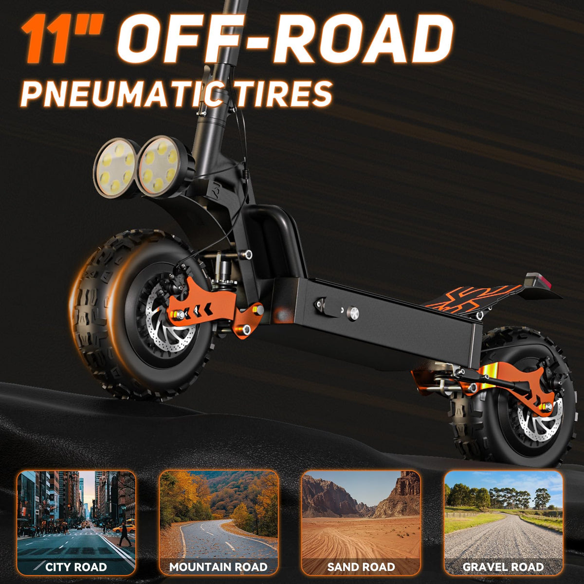 2400W Dual Motor 70 Miles Range 30MPH Foldable Off Road Electric Scooter F8721