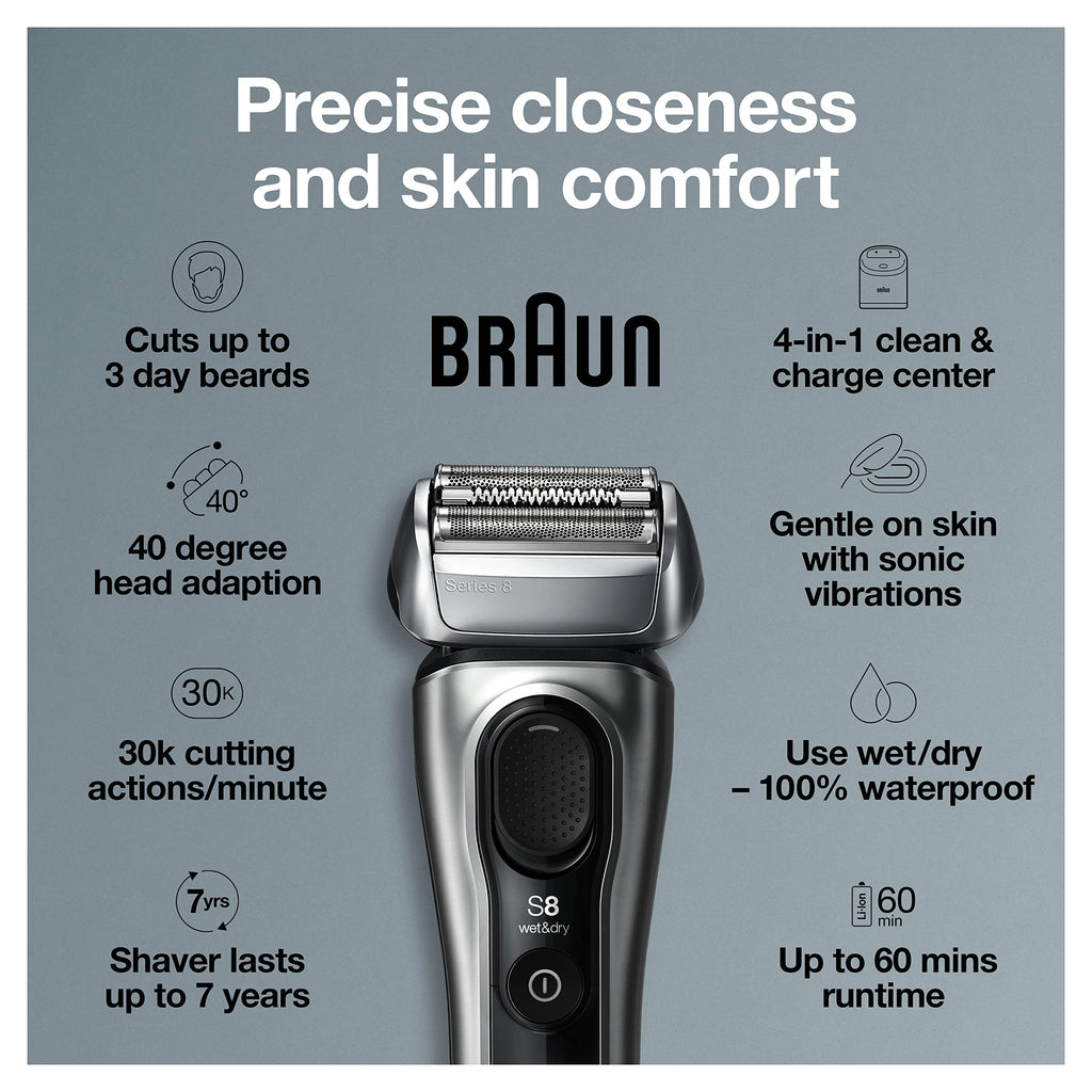 Electric Foil Shaver with Precision Beard Trimmer G77851