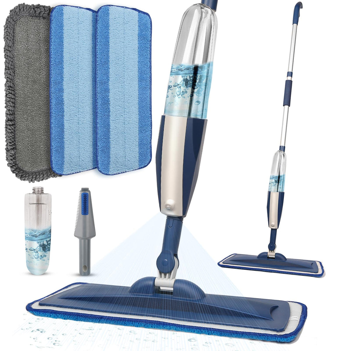 Wet Spray Mop with 14 oz Bottle & 3 Microfiber Pads X609