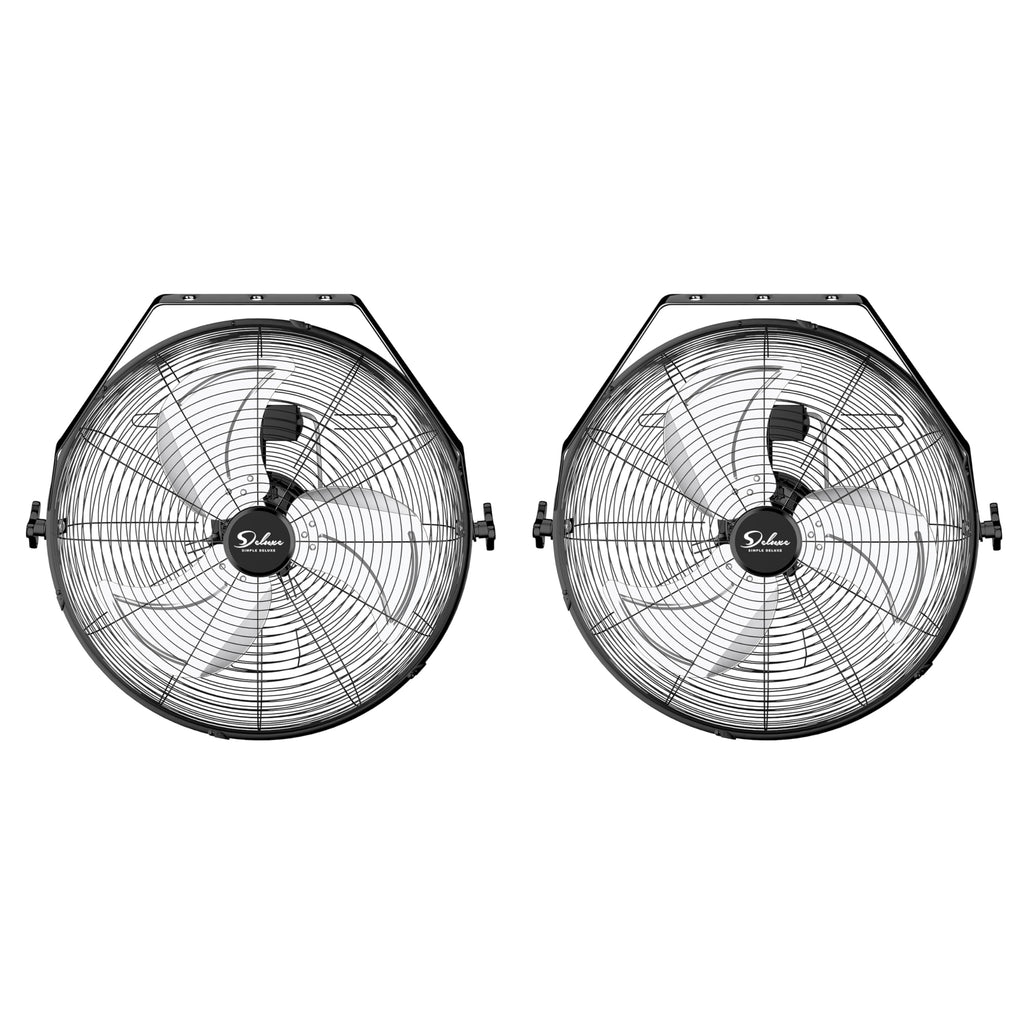 20 Inch 3 Speed Black Wall-Mount Fan B496