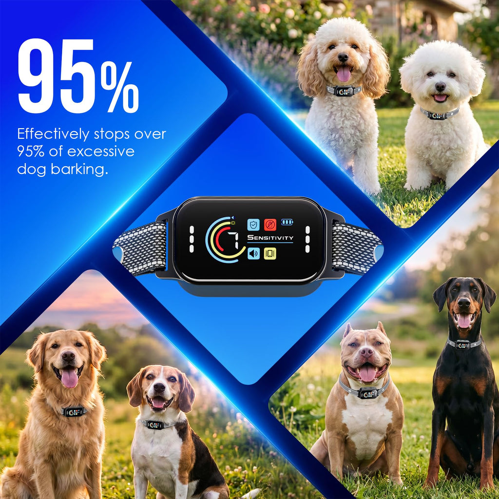 Dog Bark Collar 2 Pack, 7 Sensitivity Levels, 5 Training Modes L807