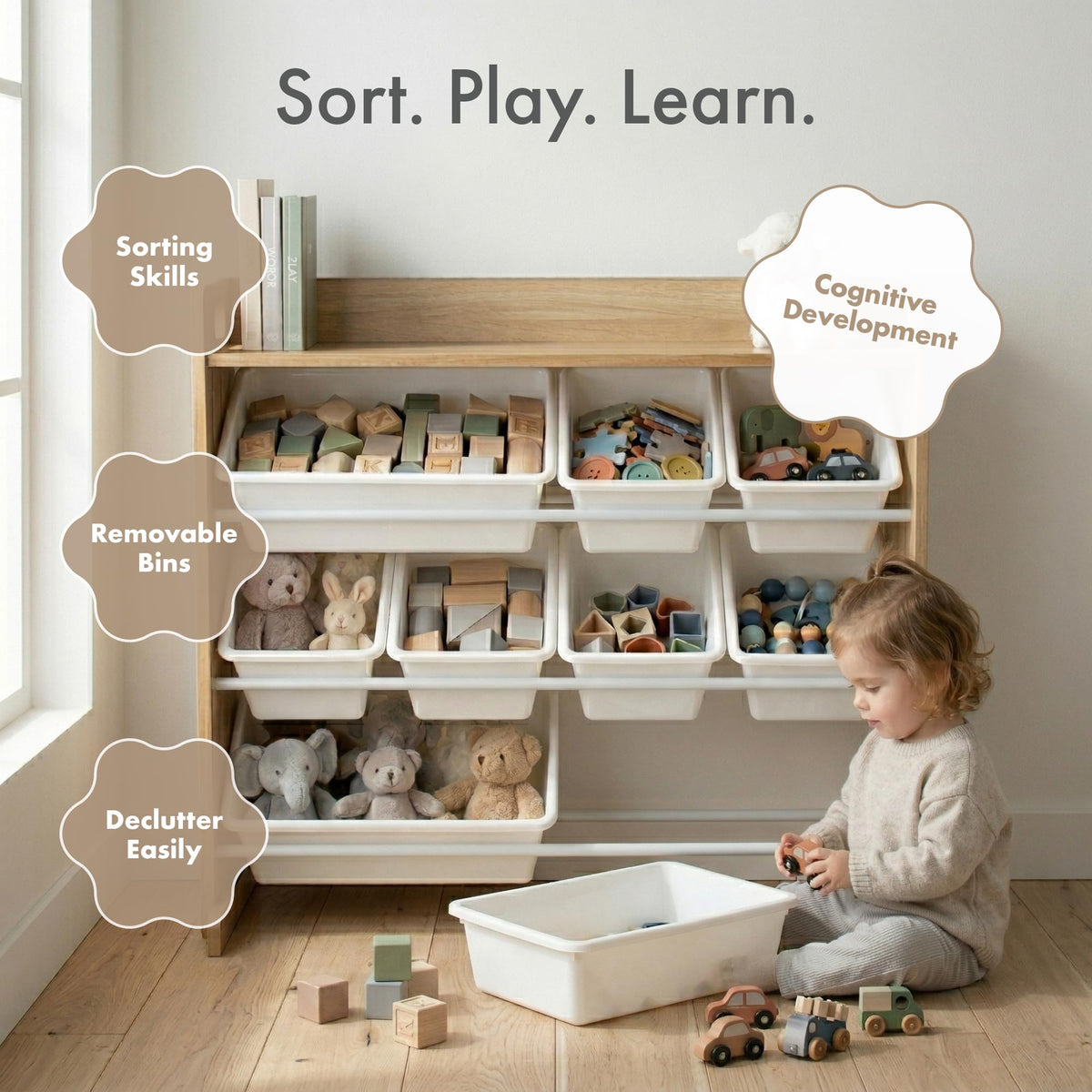 Kids Toy Organizer with 9 Bins K54311