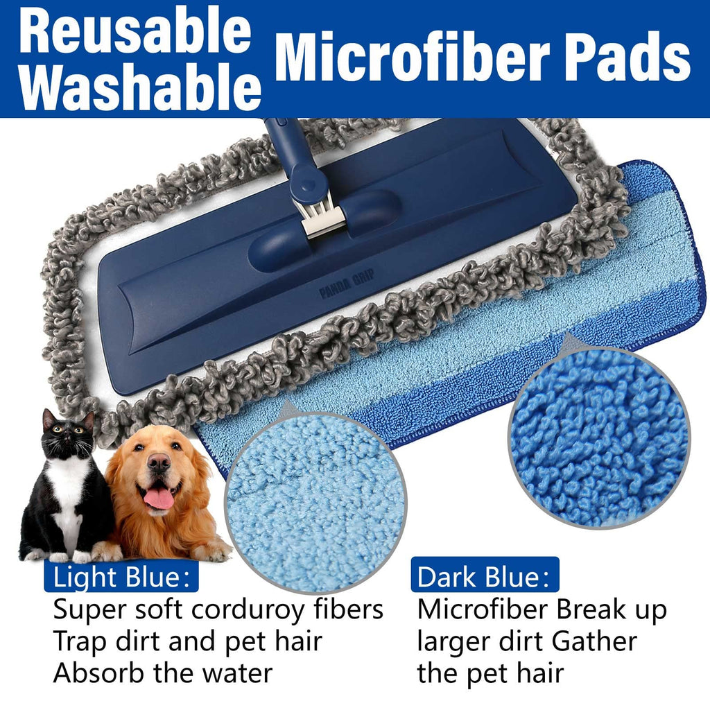 Wet Spray Mop with 14 oz Bottle & 3 Microfiber Pads X609