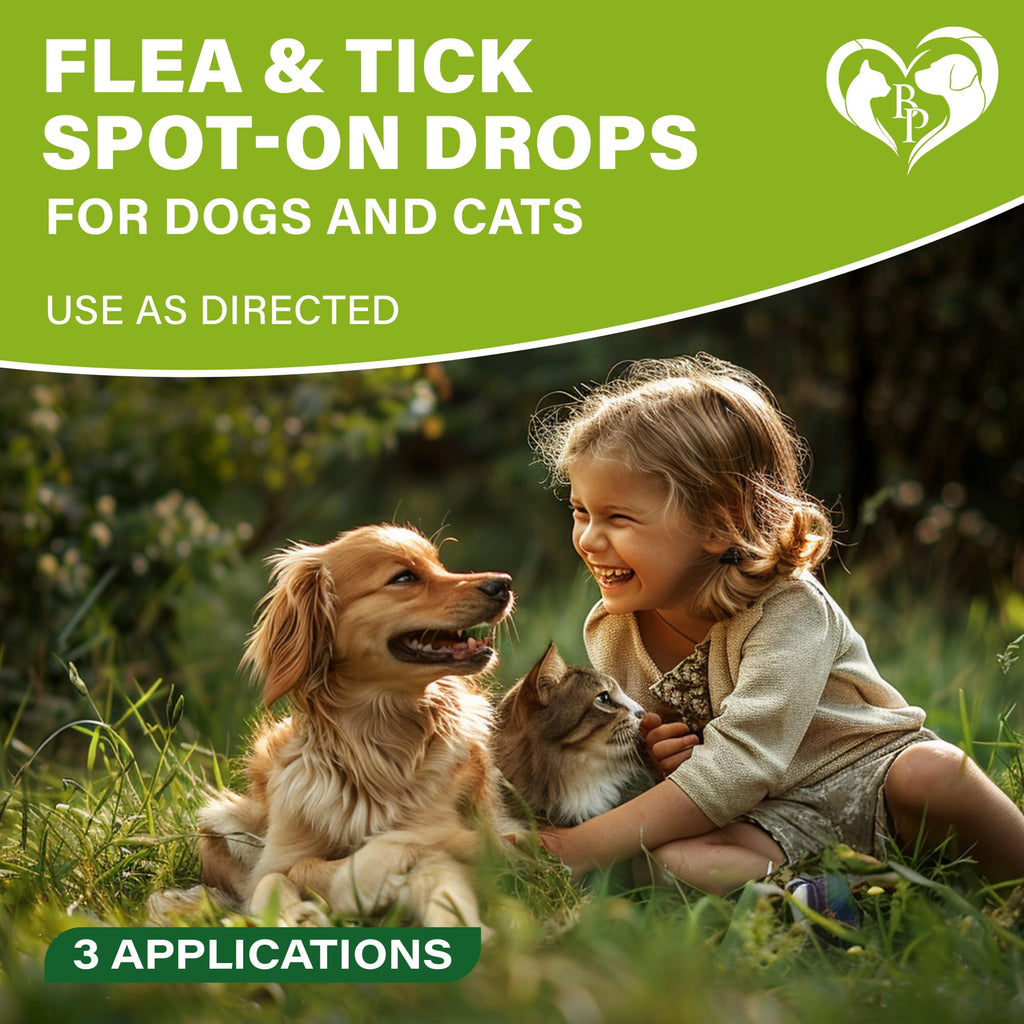 Flea & Tick Spot-On Drops for Dogs and Cats 3 Supply Pack J249683