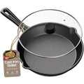 10" Pre Seasoned Cast Iron Skillet with Glass Lid P3134