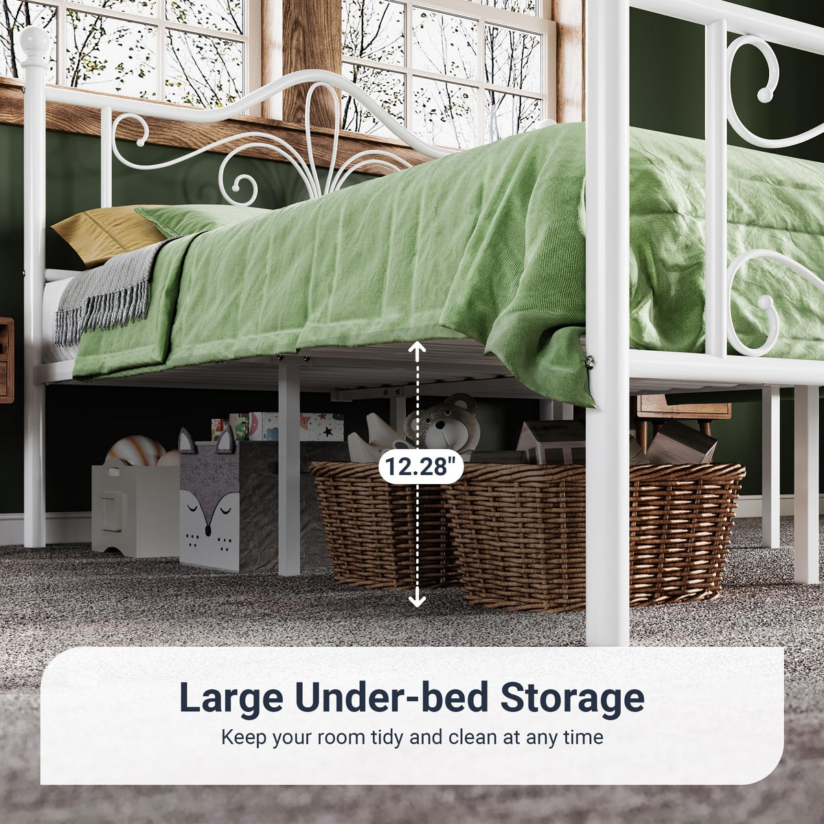 Metal Twin Platform Bed Frame Z3087