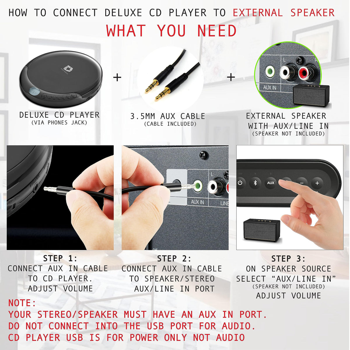 Portable CD Player with 60 Second Anti Skip D442