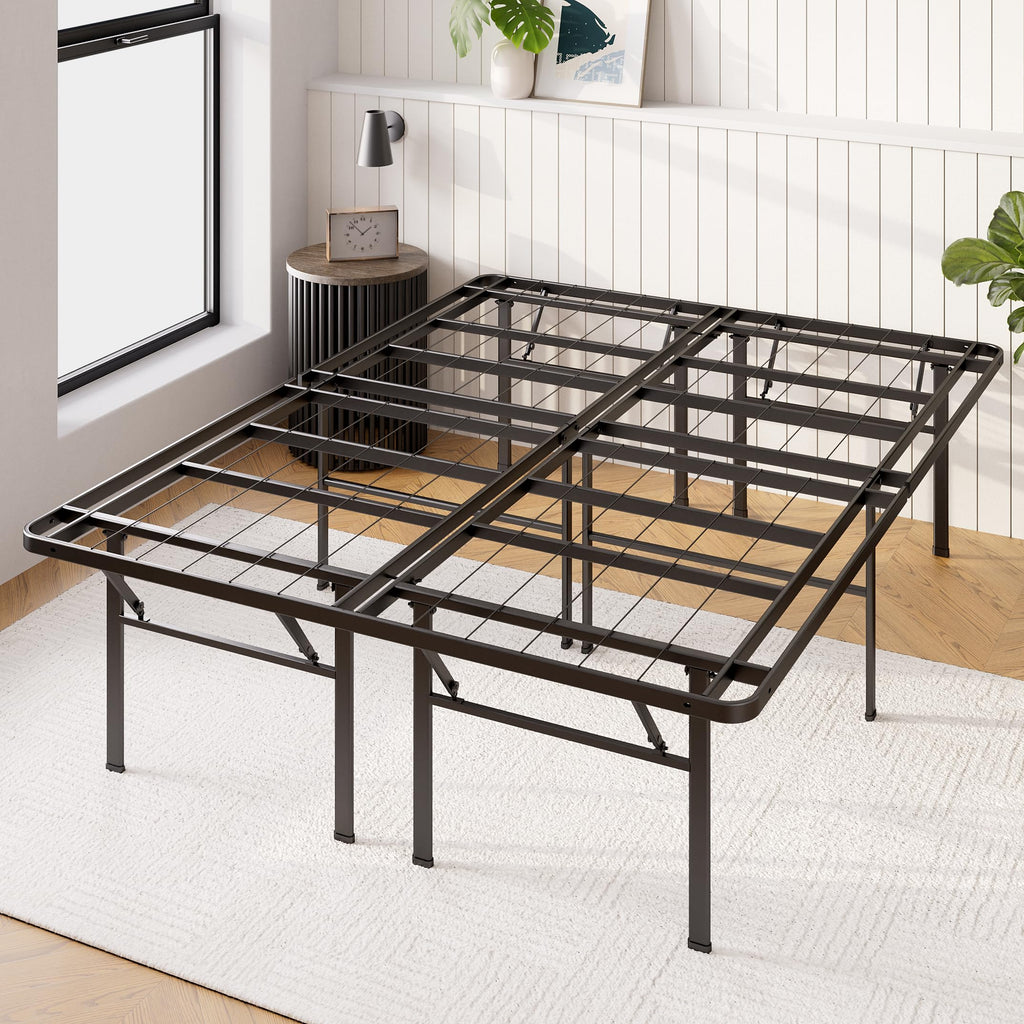 Queen Black Platform Bed Frame X976507