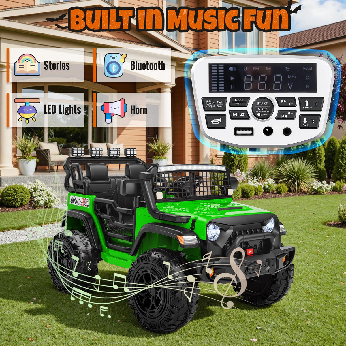 24V 2-Seater Electric Ride On Car Truck with Remote Control Q506956
