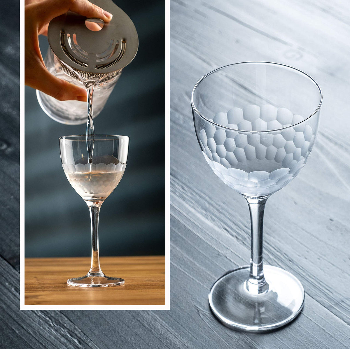 5oz Honeycomb Cocktail Glasses, Pack of 2 Z3391